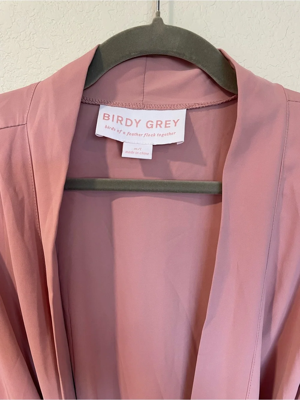 Birdy Grey Dusty Rose Robe with Tie Waist